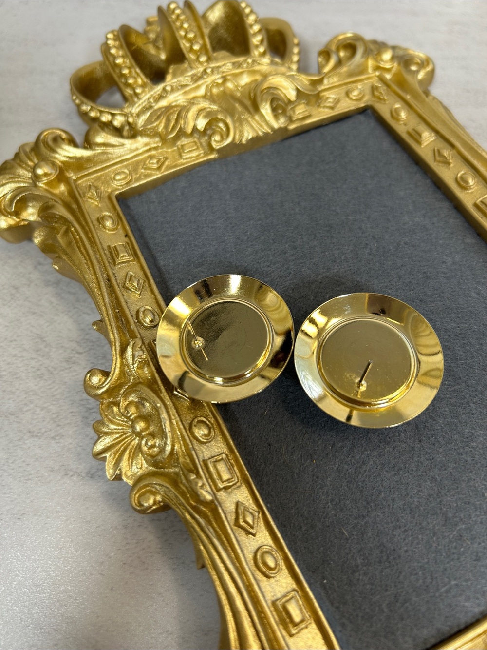 Classic Gold-Plated Faux Pearl Button Earrings - Gold - Picture 2 of 5